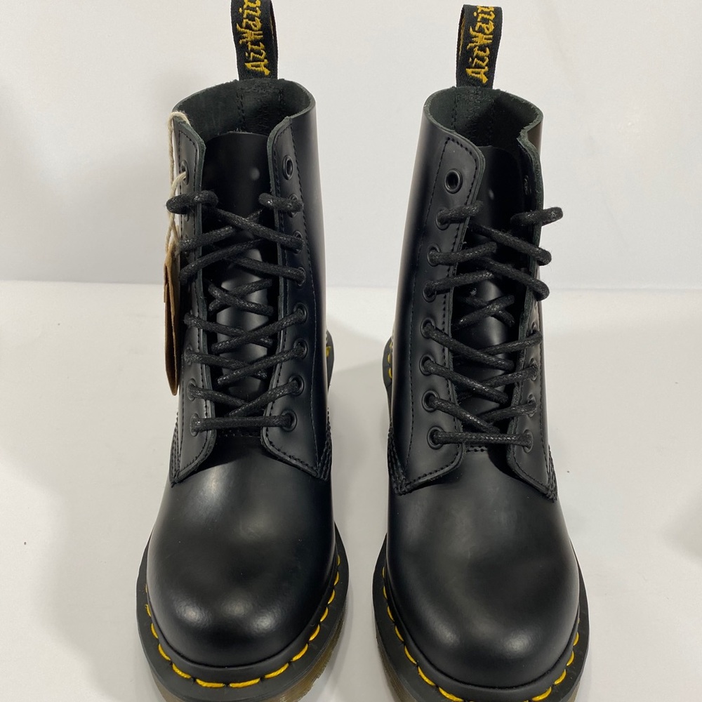 NEW DR MARTES CLEMENCY SMOOTH LEATHER HEED BOOTS - Picture 8 of 12